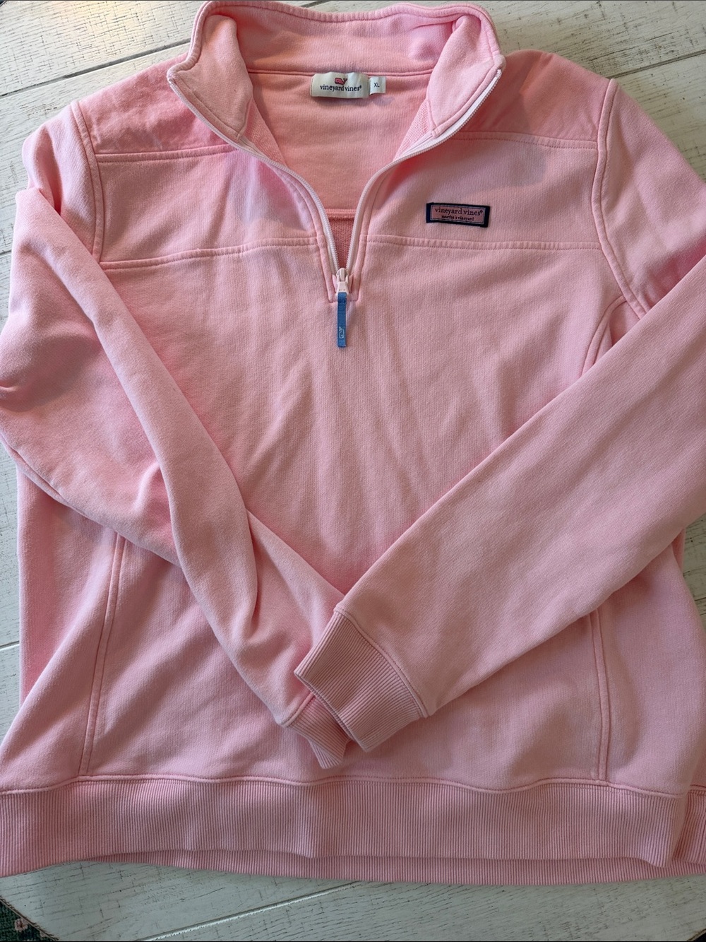 Vineyard Vines Light Pink Quarter-Zip Sweatshirt